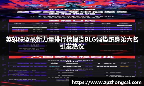 英雄联盟最新力量排行榜揭晓BLG强势跻身第六名引发热议
